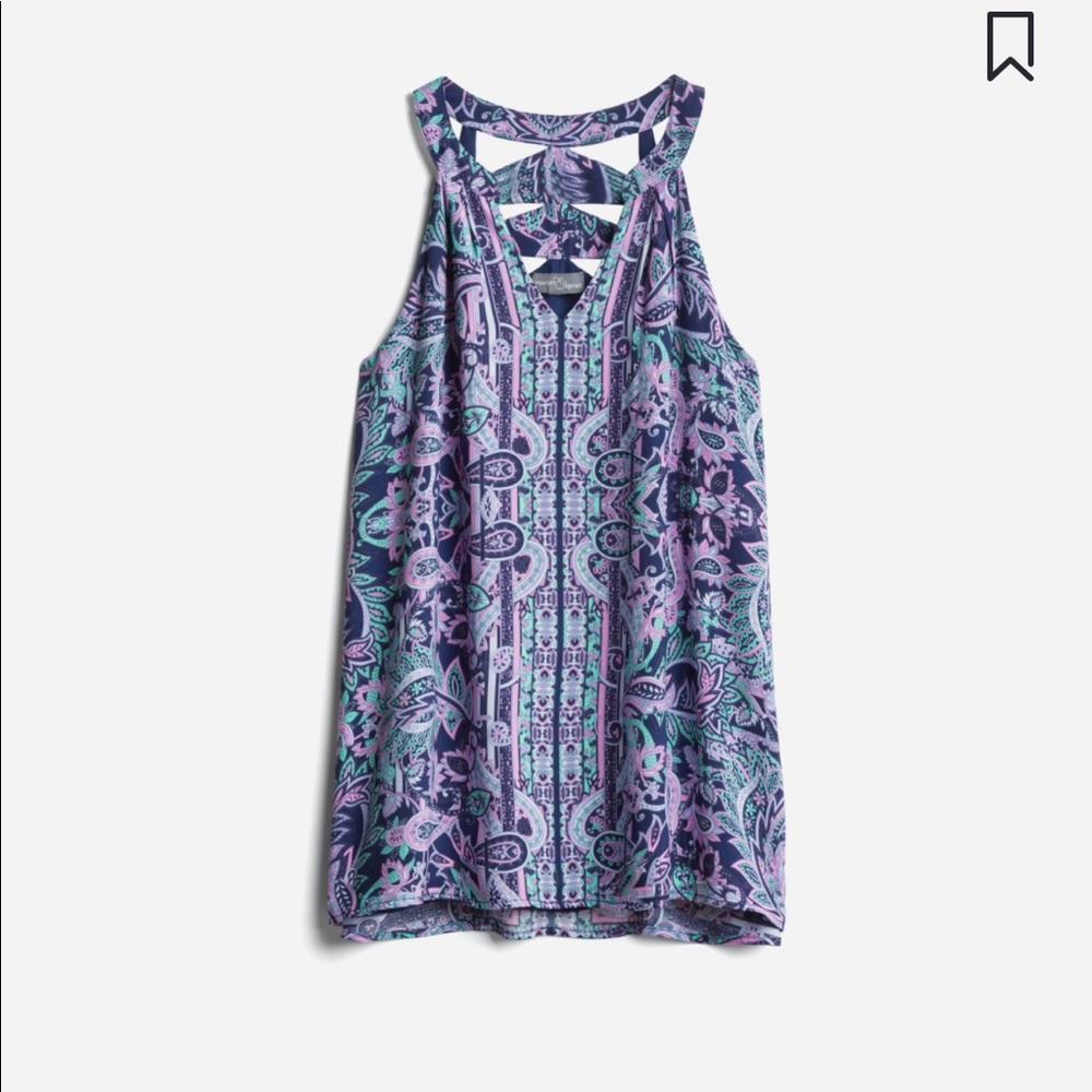 Market and spruce Lewi Cut Out Back Detail Blouse